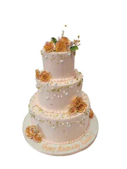 Two Tier Highs with Gold Leaf – Didi Cakes