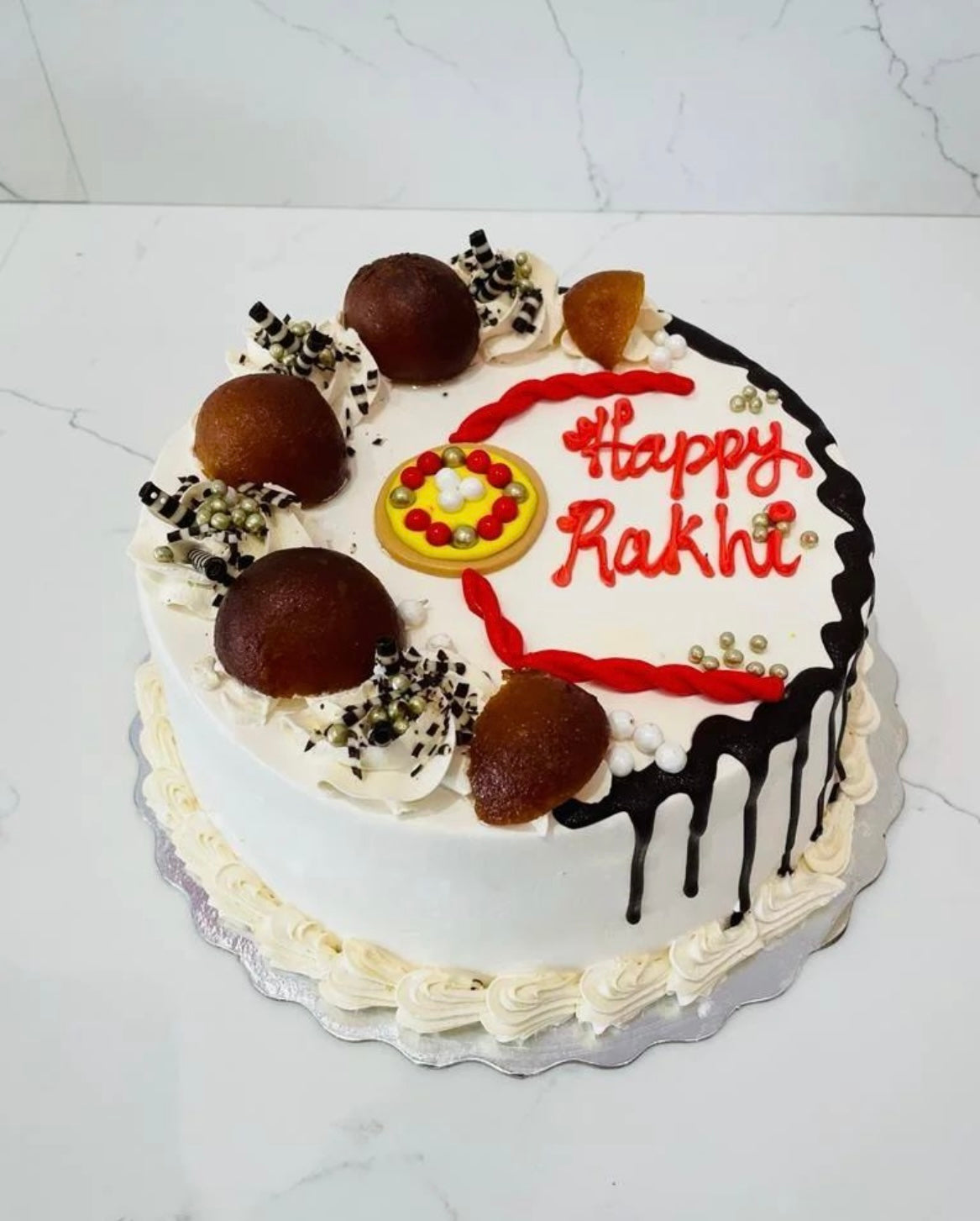 Buy Rakhi Theme Vanilla Cake Duo-Tempting Rakhi Theme Hamper Duo