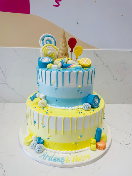 Classic Piped Birthday Cake - Regency Cakes Online Shop