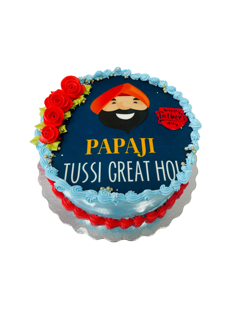 Papaji Fathers Day Photo Cake - Rashmi's Bakery