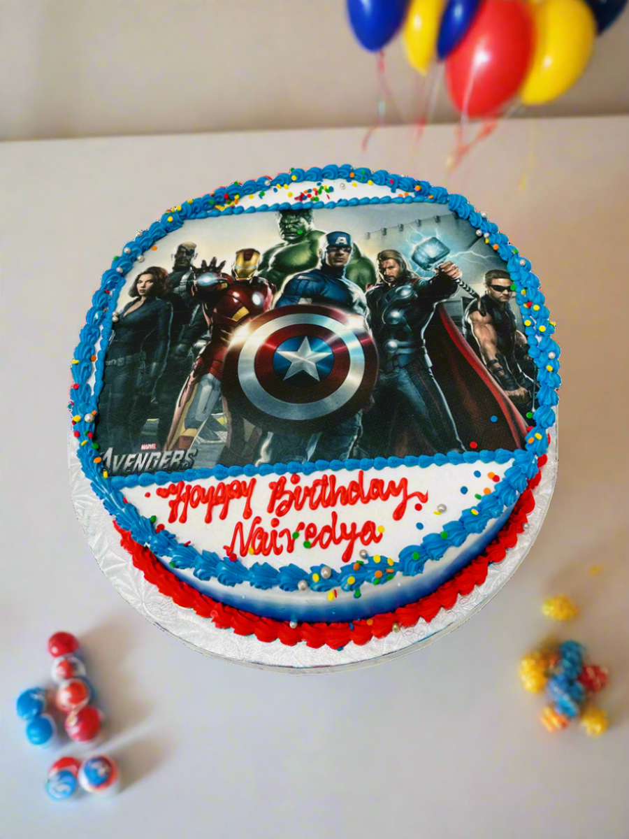 Avengers Photo Cake - Rashmi's Bakery