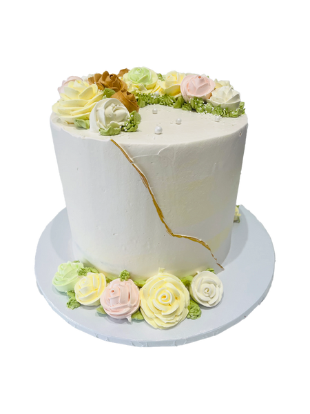 Pastel Shades Cream Cake - Rashmi's Bakery