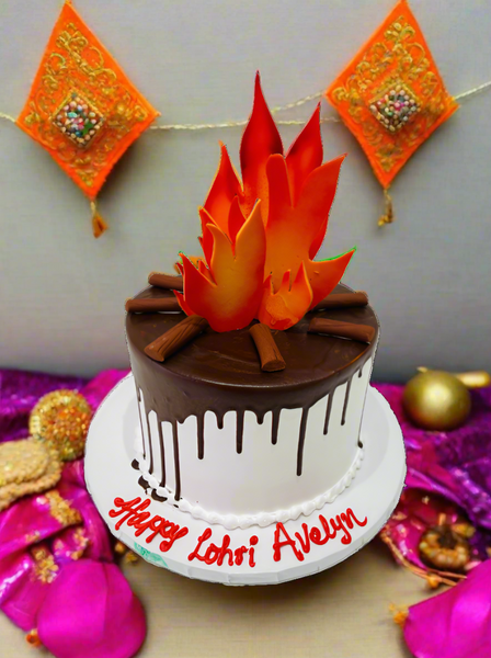 Choco Dripping Lohri Cake - Rashmi's Bakery