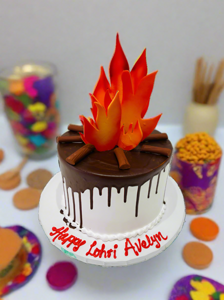 Choco Dripping Lohri Cake - Rashmi's Bakery