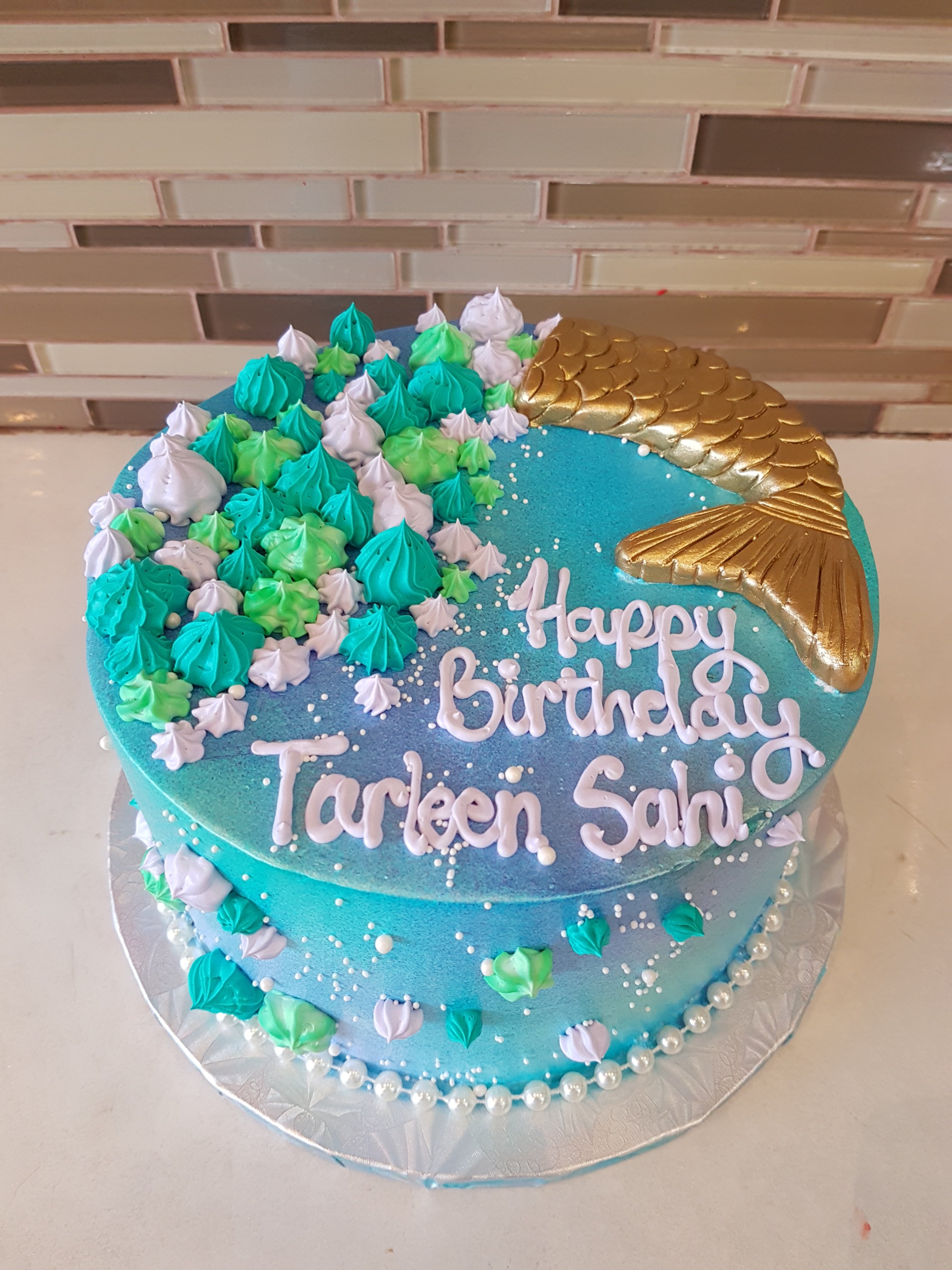 Mermaid Layer Cake - Love and Confections