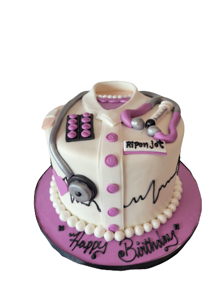Gurugram Special: Doctor Theme Semi Fondant Cake Online Delivery in Gurugram