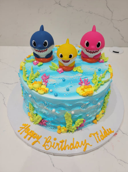 Baby Shark Cream Cake - Rashmi's Bakery