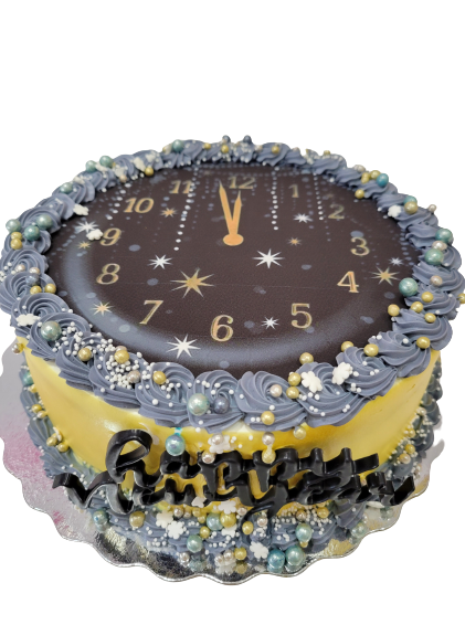 Happy New Year Birthday Cake Topper clock fireworks Eyeglasses Party Decor  | eBay