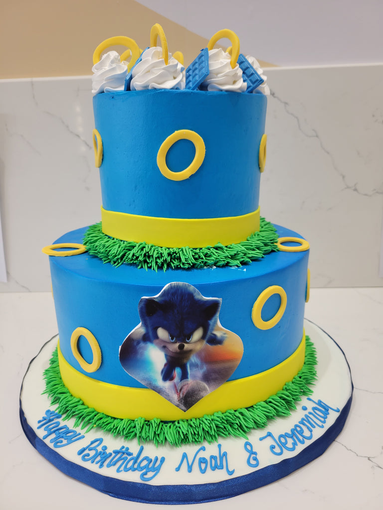 SONIC CREAM TIERED CAKE - Rashmi's Bakery