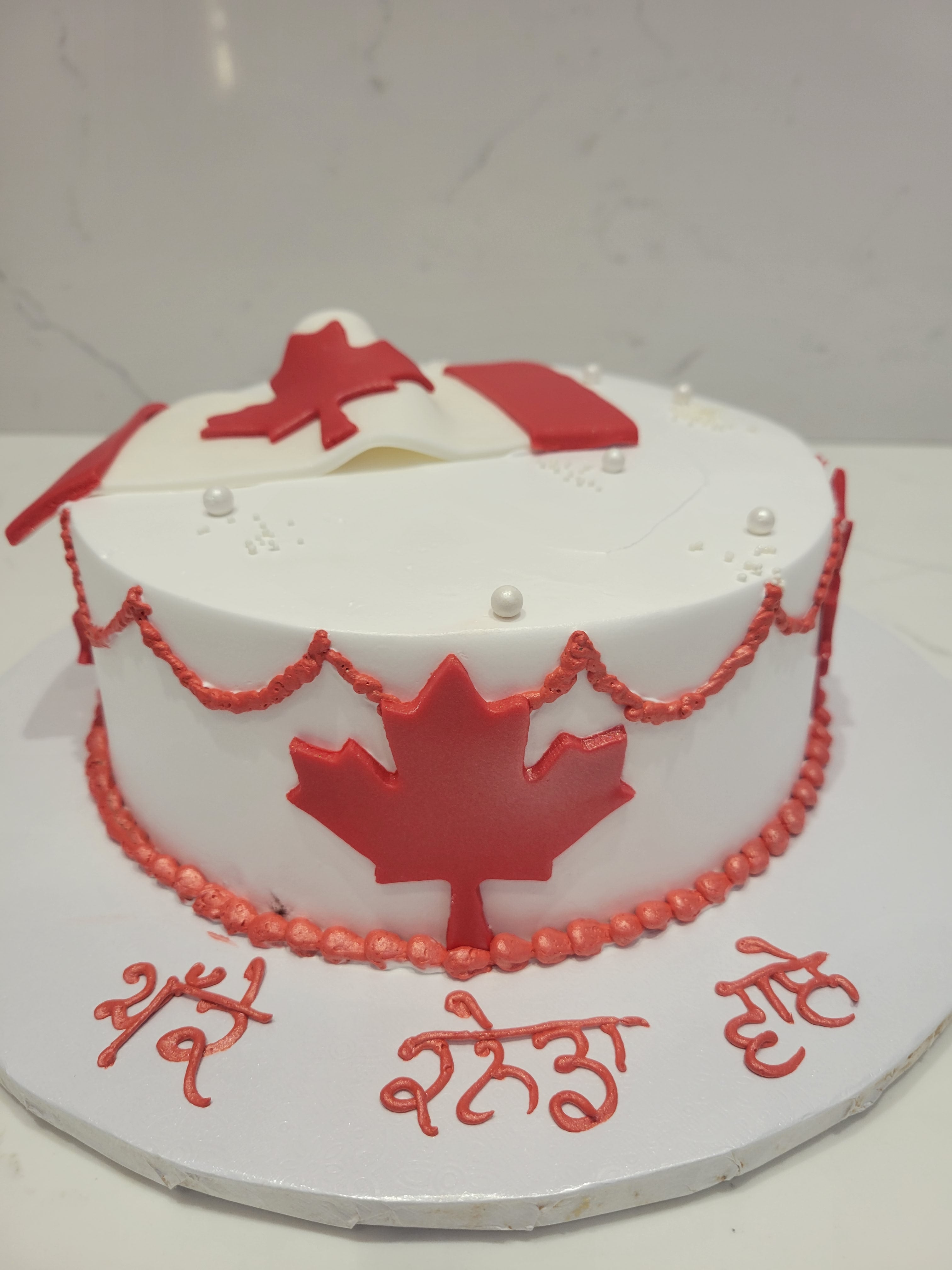 Chocolate cake on the Canadian flag background,... - Stock Illustration  [103107798] - PIXTA