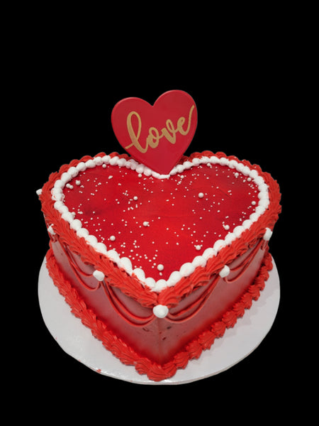 Red love Heart Valentine Cake - Rashmi's Bakery