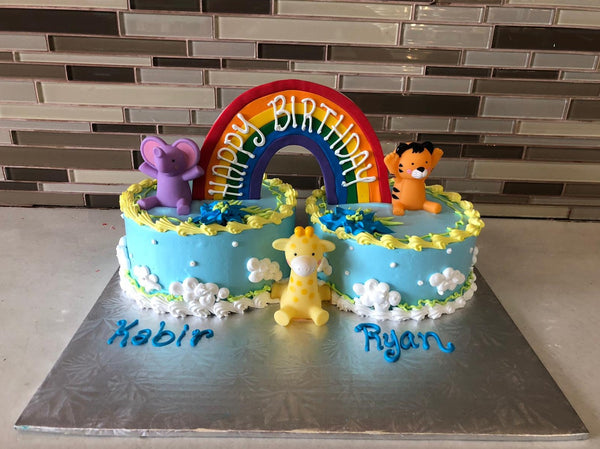 Twin boys cake - Decorated Cake by Cake design by youmna - CakesDecor