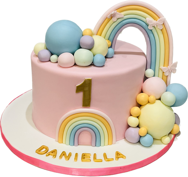 Rainbow Bright Cake - Tessa's Bakery