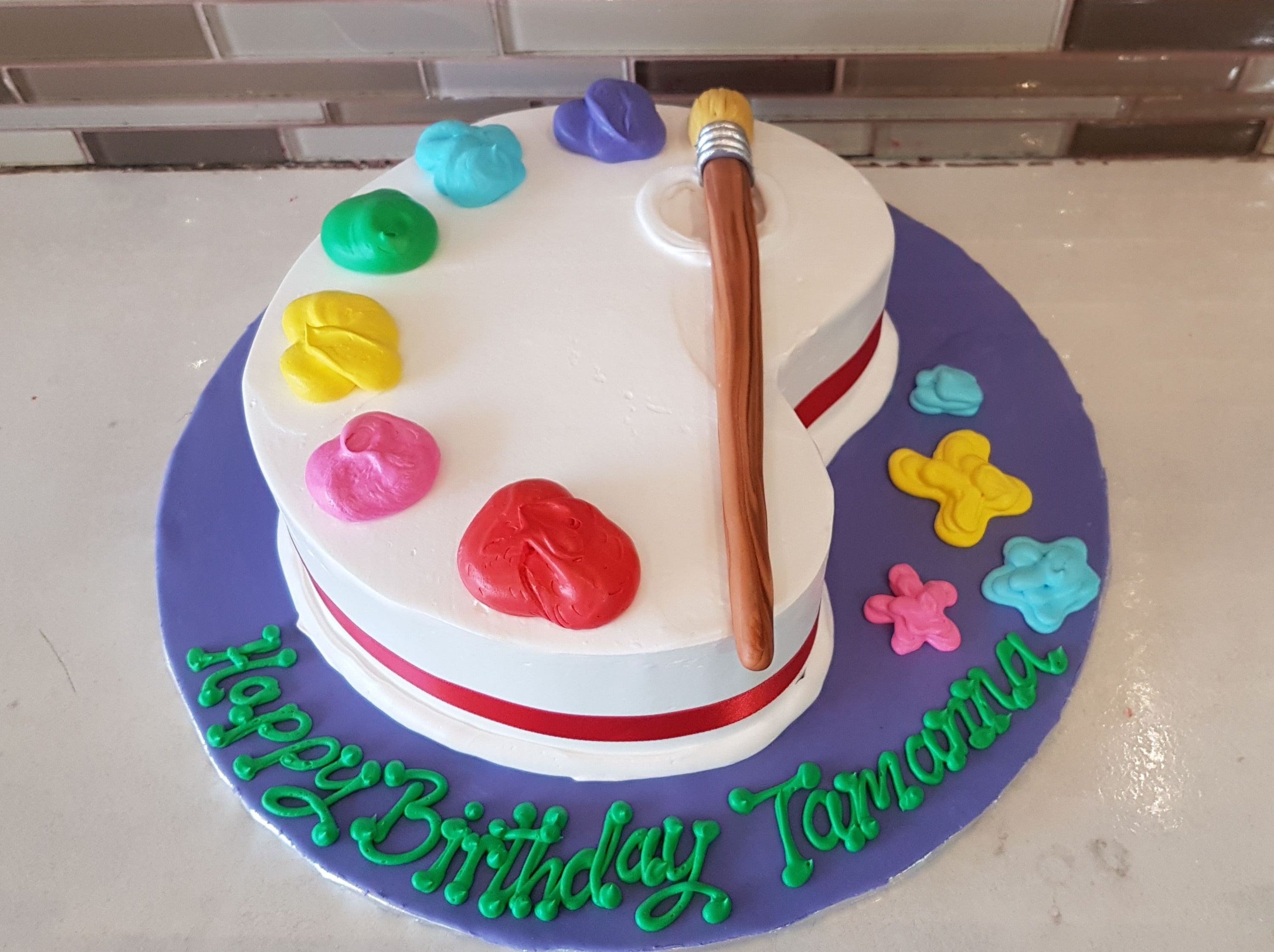 Artist Palette Birthday Cake - CakeCentral.com