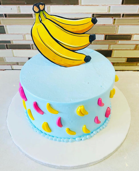 BANANA CREAM BIRTHDAY CAKE - Rashmi's Bakery