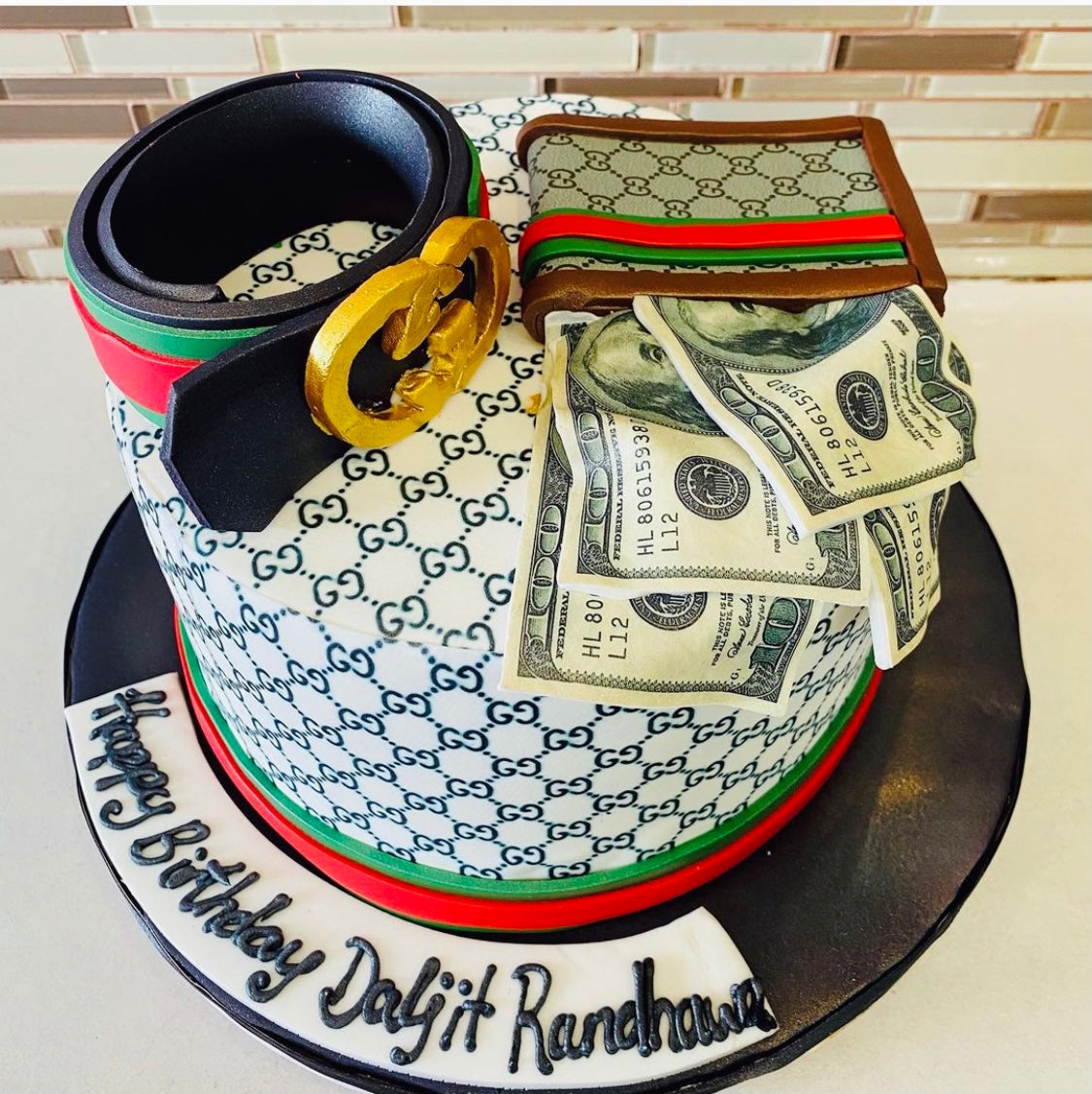 Gucci cake  Gucci cake, Birthday cakes for men, Cool birthday cakes