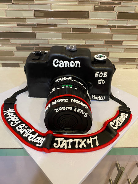 Camera Photography Cake Topper 7.5 Inch Personalised Edible on Icing Sheet  with HI-RES Image : Amazon.co.uk: Grocery