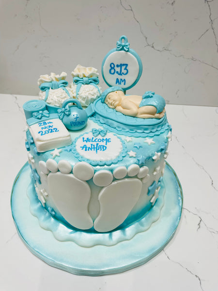Welcome Baby Birthday Cake | Personal delivery in Mauritius