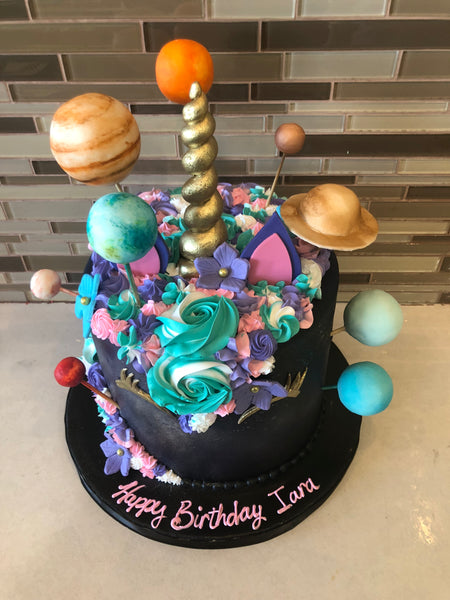 Space Unicorn Fondant Cake - Rashmi's Bakery