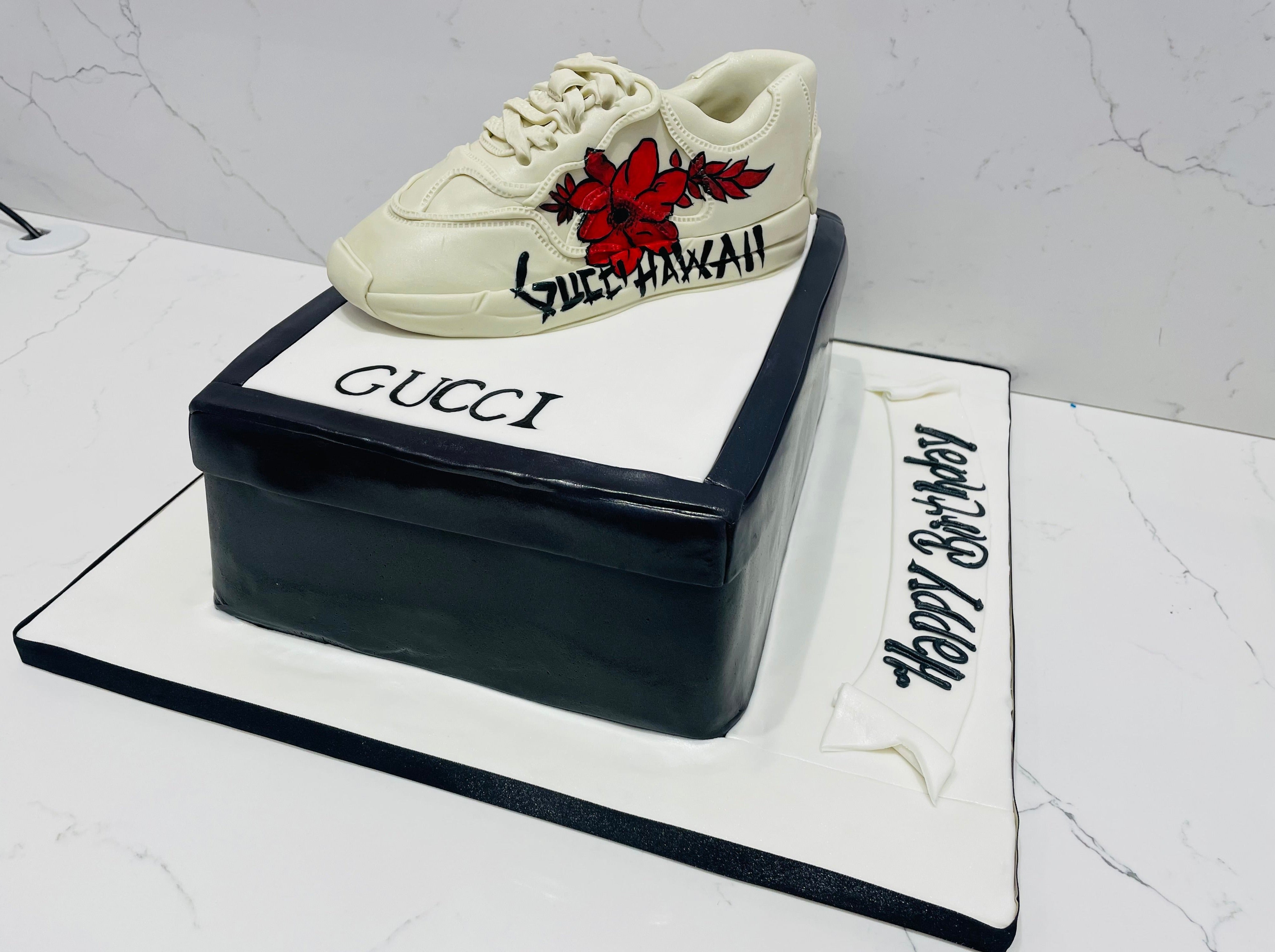 Gucci Shoe Cake, Beautifully Decorated Customized Cake