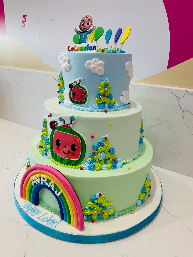 Cocomelon 1st Birthday Cake - Manbhari Cakes