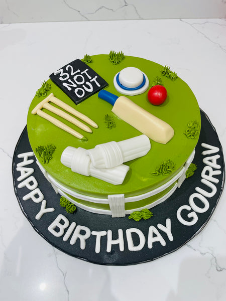 Cricket Field Cake. Cake Designs For Husband. Noida & Gurgaon – Creme Castle