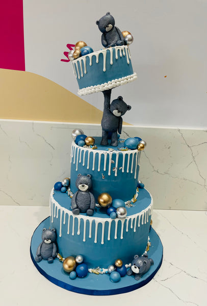 Order Vanilla 2 Tier Cake 1.5 Kg Online From ART OF HAPPINESS ONLINE CAKE  SHOP,SARAN