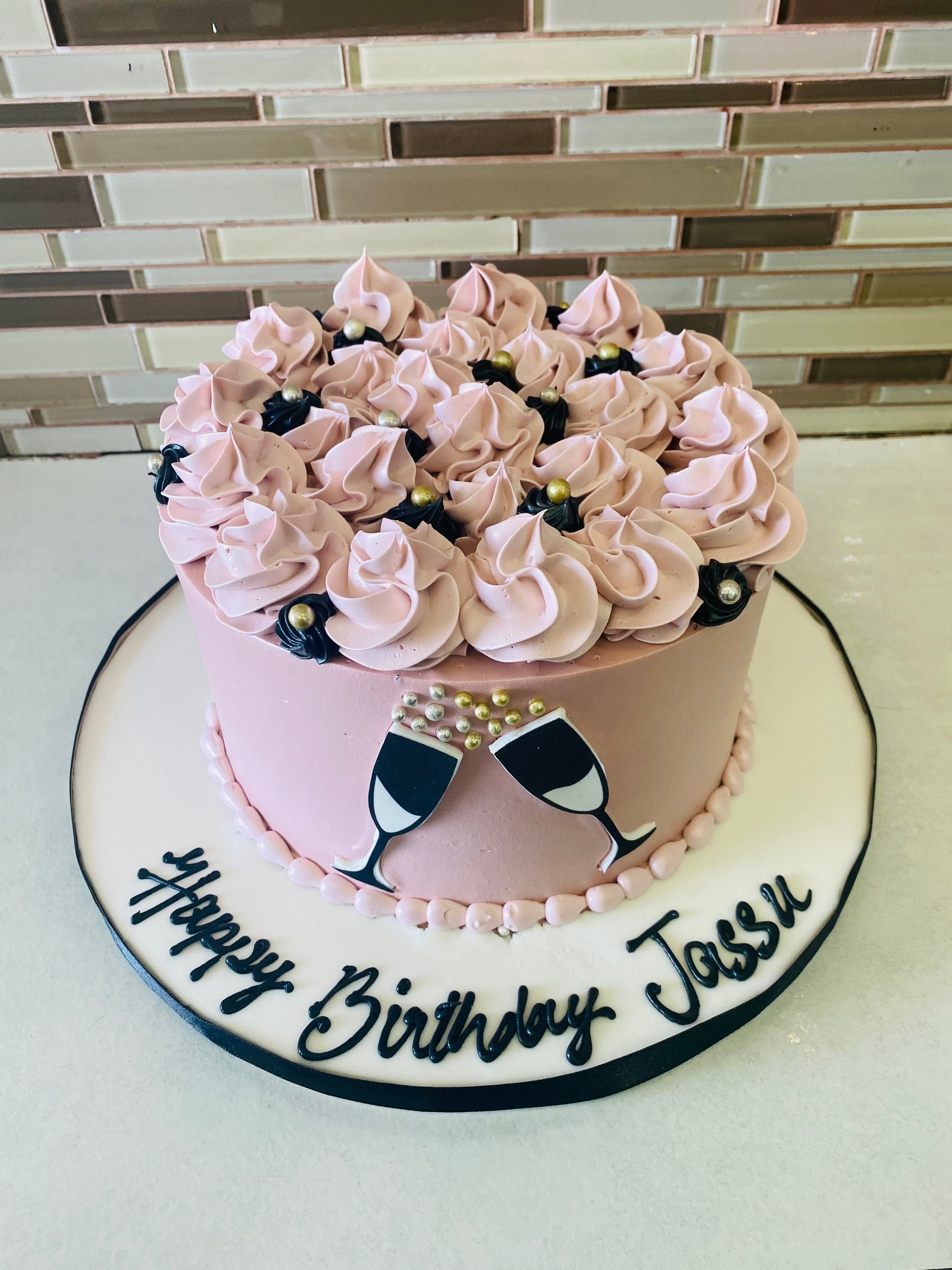 Bottle Of Champagne Themed Birthday Cake | Susie's Cakes